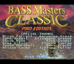 BASS Masters Classic - Pro Edition (Europe) Title Screen